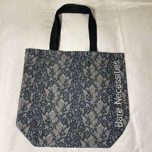 NWT Bare Necessities Black Lace Canvas Tote Bag